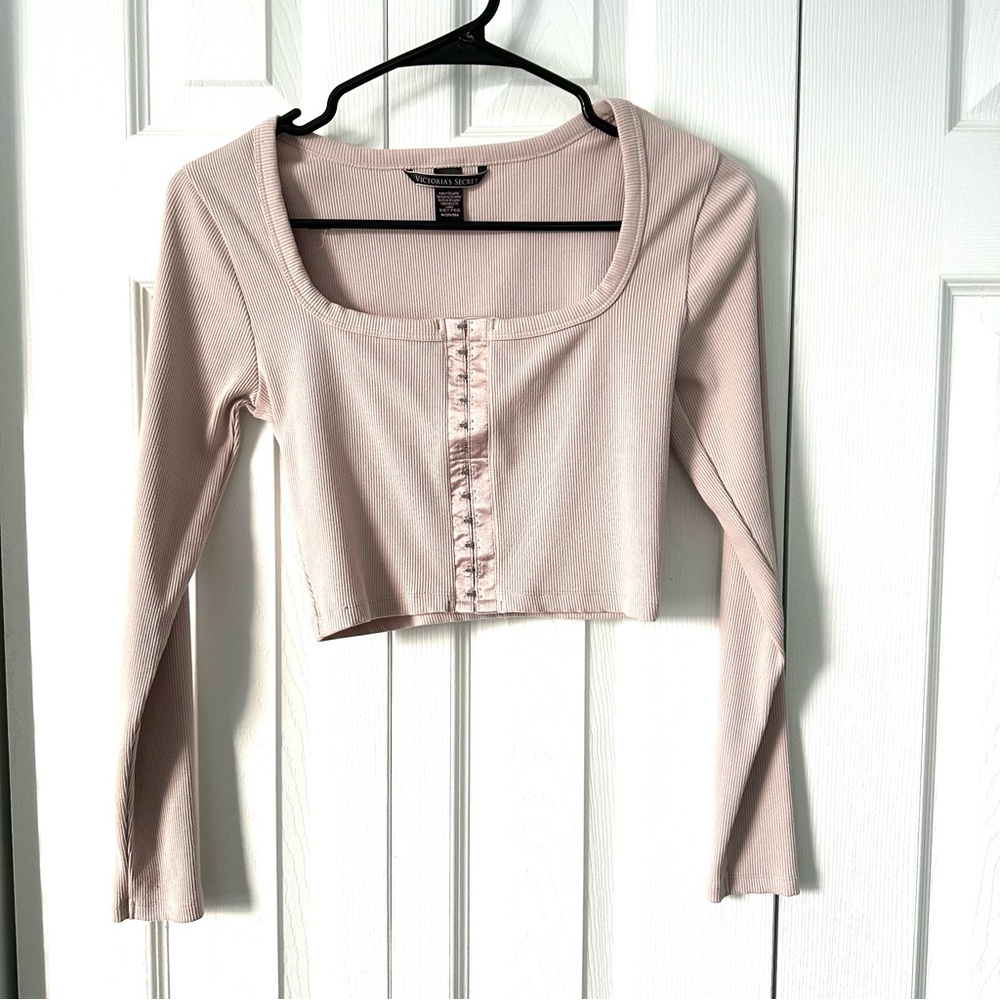 Victoria Secret Long Sleeve Crop Top Med EUC